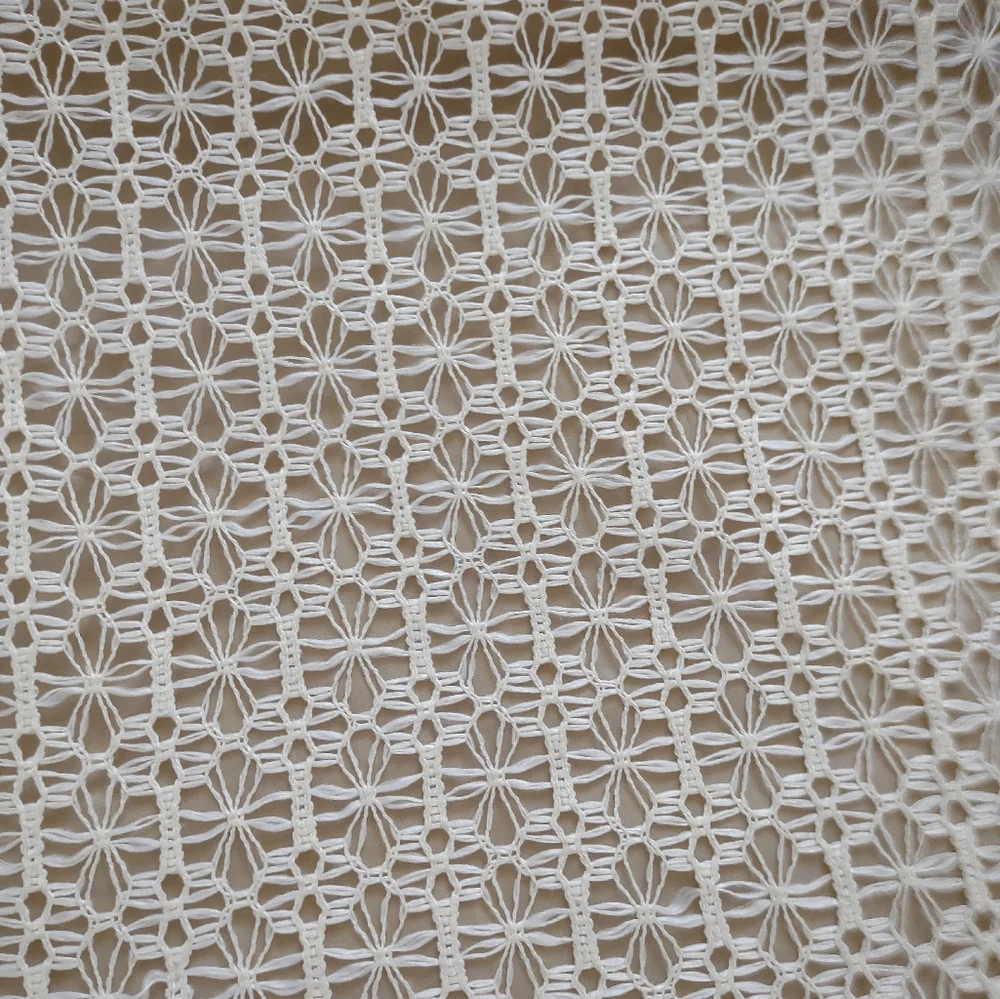 All Crochet eyelet broderie anglais shower curtain With Liner